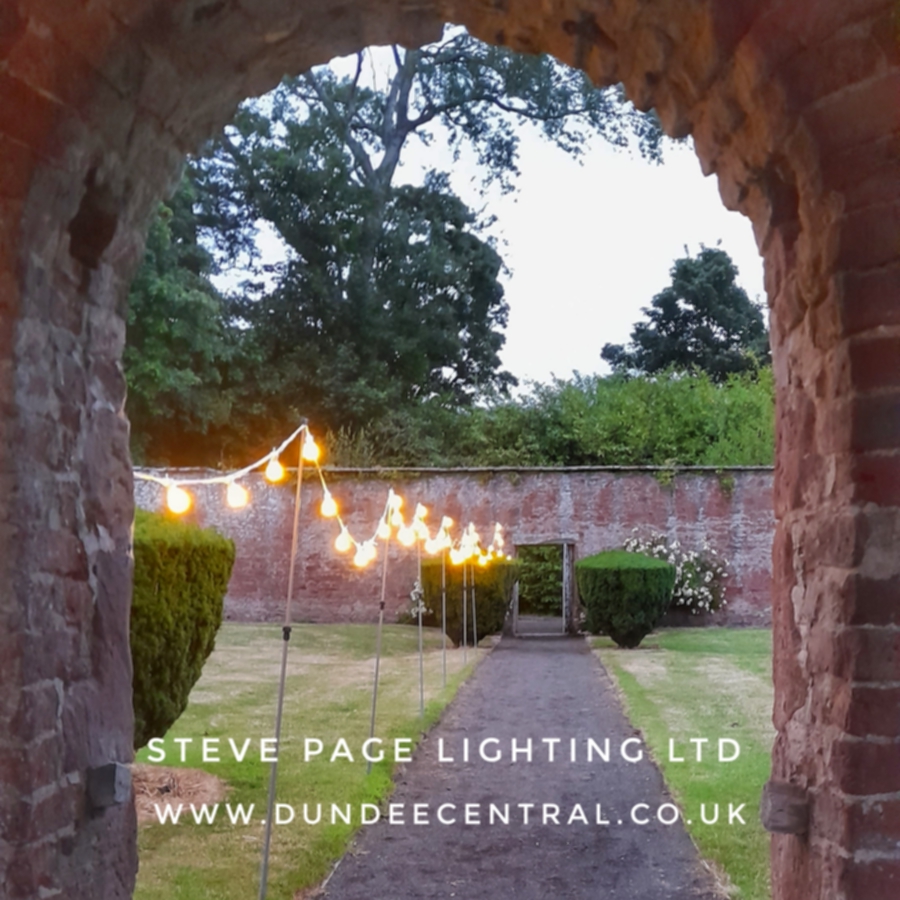 kinblethmont walled garden event lighting hire